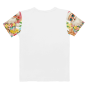 The Summer Chill Tee is the ultimate holiday vibe with a surfboard-holding Santa on a retro beach